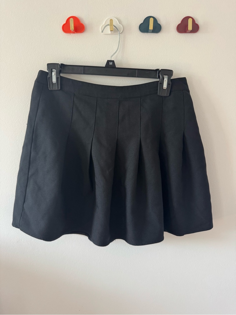 bp Black Circle Skirt with Pleats